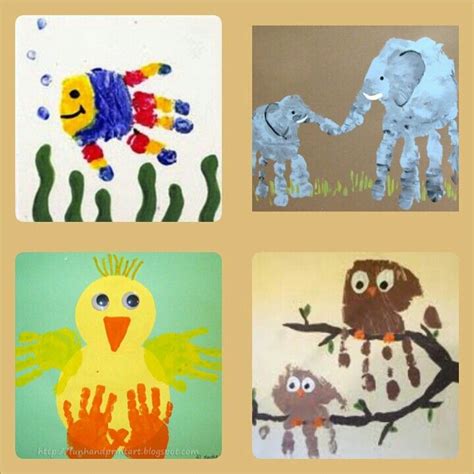 Animal Handprint Art Kids Arts And Crafts Fun To Do At Homefish