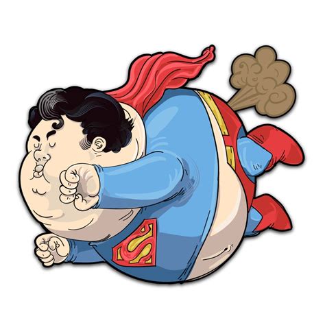 Fat Superman Sticker Superhero Sticker Fart Vinyl Sticker Etsy