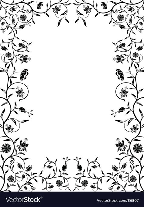 Floral frame Royalty Free Vector Image - VectorStock