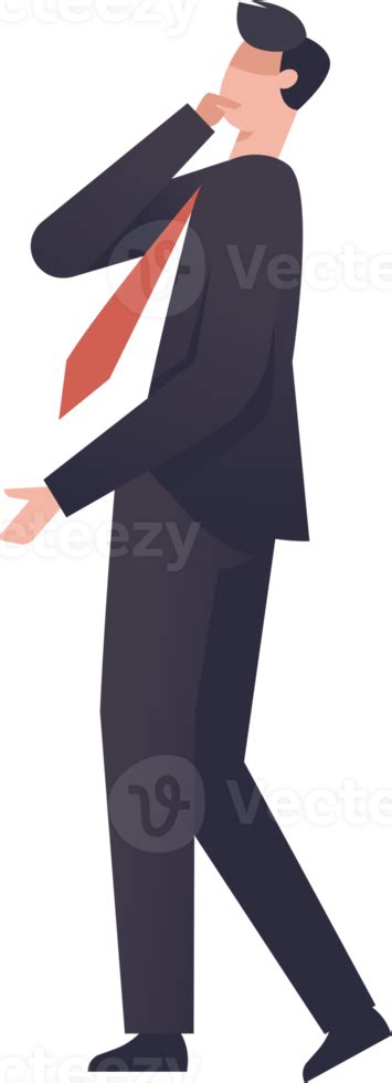 Businessman Thinking Man In Dark Suit Standing A Making Decision