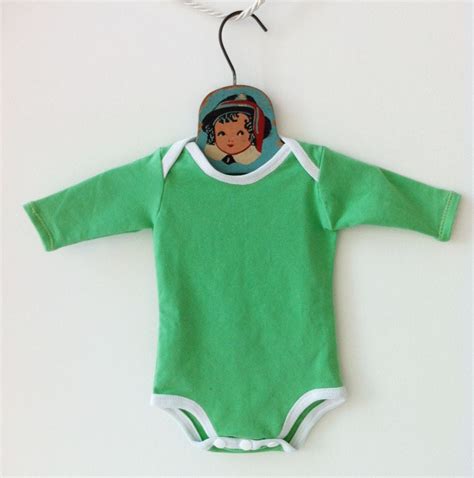 Baby Boy Unisex Green Onesie Bodysuit With Sleeves