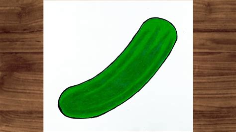 How To Draw Cucumber Step By Step Cucumber Drawing For Beginners