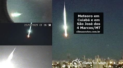 Meteoro que iluminou céu de Cuiabá explodiu a 38 km de altura veja