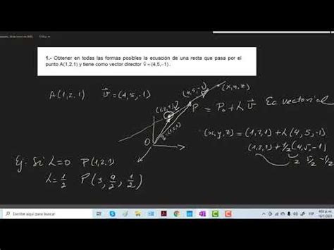 Ecuaci N Vectorial Param Trica Y Sim Trica O Continua De La Recta En R