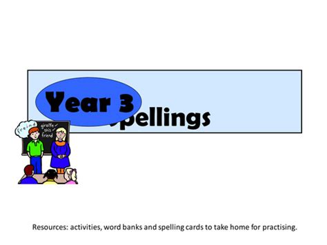 Year 3 Spelling Resources Teaching Resources