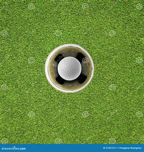 Golf Ball In Hole Stock Image Image Of Activity Play 27551517