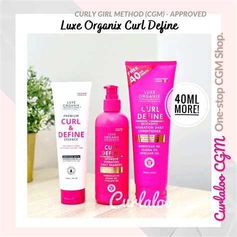 Curlaloo Cgm Shop Luxe Organix Premium Curl And Define Shampoo Conditioner Curl Essence