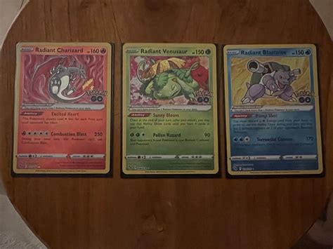 Radiant Charizard Venusaur And Blastoise Pok Mon Go Values Mavin