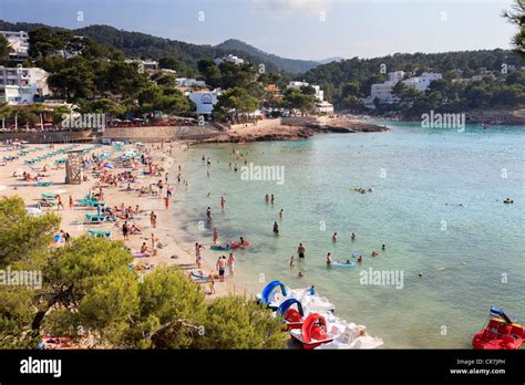 Spain Balearic Islands Ibiza Portinatx Beach Stock Photo Alamy