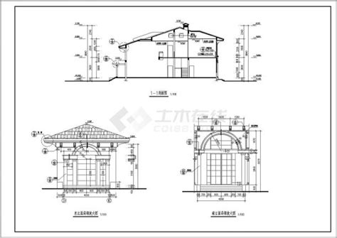 某地小型多层独栋别墅建筑施工图纸联排别墅土木在线