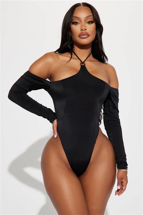 Clara High Cut Bodysuit Black Fashion Nova Bodysuits Fashion Nova