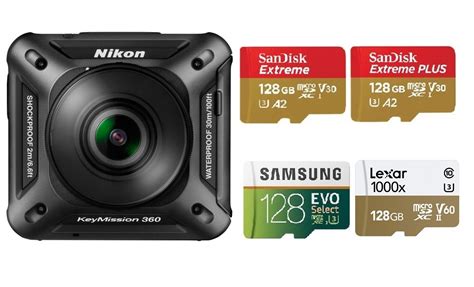 Best Memory Cards For Nikon KeyMission 360 170 80 Camera Times