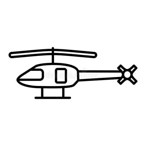 Diseño De Icono De Contorno De Helicóptero Vector Ilustración del