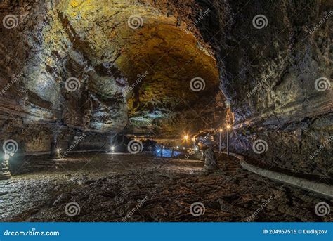 Manjanggul Cave at Jeju Island, Republic of Korea Stock Photo - Image ...