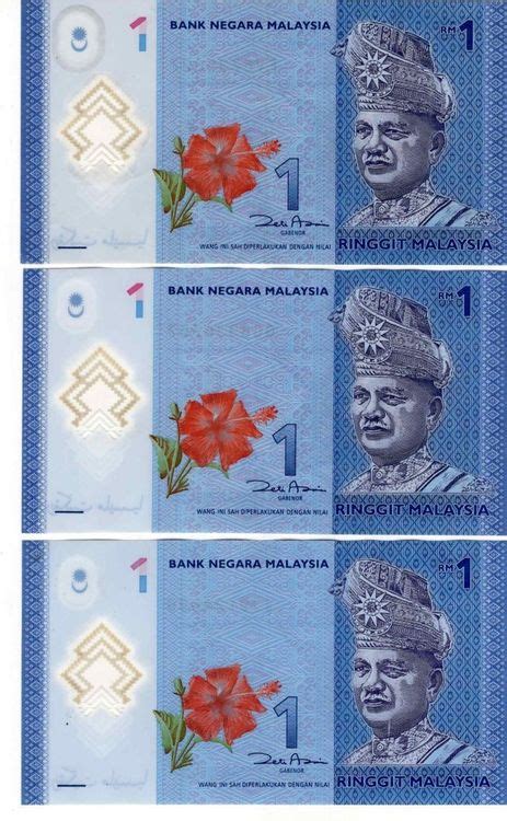 Banknoten MALAYSIA 3x 1 RINGGIT Kaufen Auf Ricardo