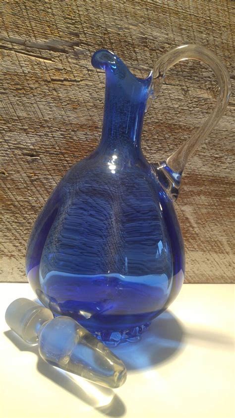 Carafe Bleu Cobalt Etsy