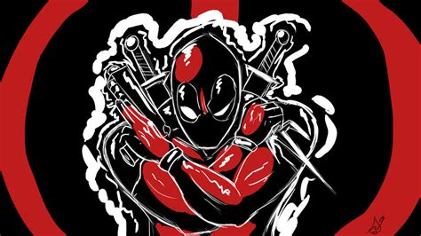 Deadpool Stencil Bg By Thehumancopier On Deviantart