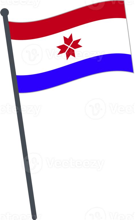 Mordovia flag waving on pole. national flag pole transparent. 45363696 PNG