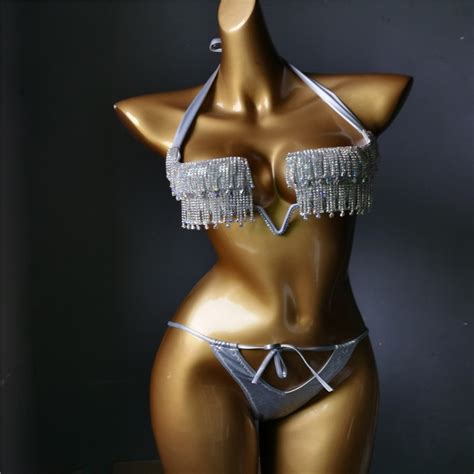 Venus Vacation New Tassels Bikini Set Diamond Bling Stones