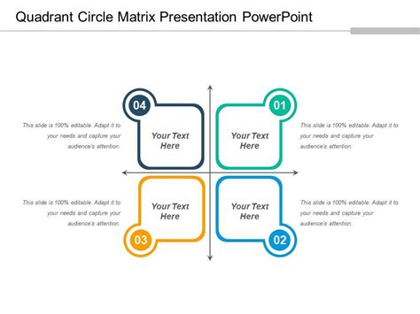 Quadrant Circle Matrix Presentation Powerpoint | Graphics Presentation | Background for ...