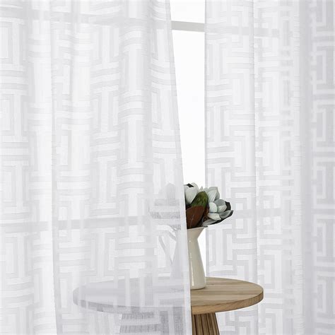 Amazon OWENIE White Sheer Curtains 72 Inches Long 2 Panels Set