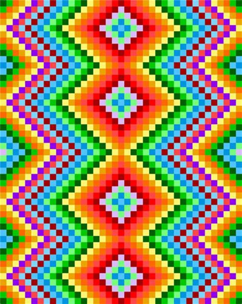 Zig Zag Rainbows Quilt Pattern Etsy Rainbow Quilt Graph Paper