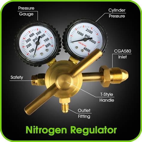 MANATEE Nitrogen Regulator With 0 800 PSI Delivery Pressure CGA580