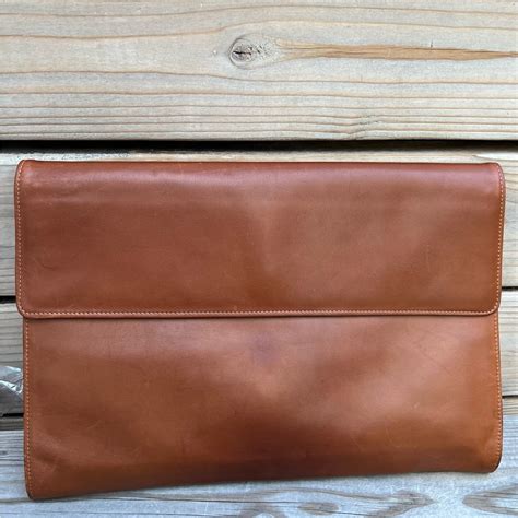Xl Vintage Coach Portfolio Bag British Tan Gem