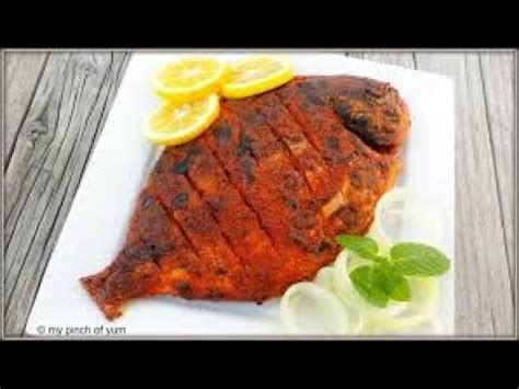 Tandoori Pomfret Fish Recipe Without Oven Grilled Pomfret Without