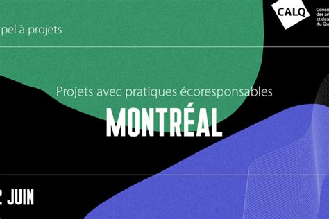 Culture Montréal Appel de projets avec pratiques écoresponsable