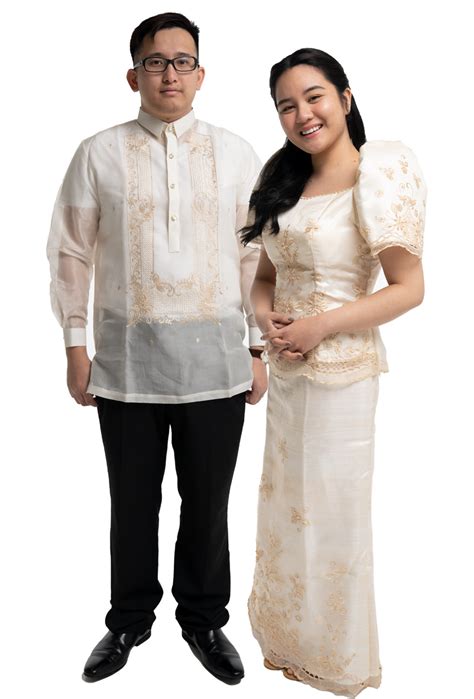 Barong Tagalog Linen Embroider Filipino National Costume Filipiniana