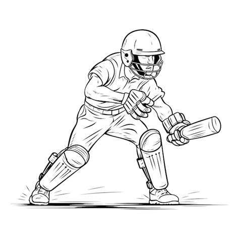 Premium Vector Cricket Player In Action Vector Illustration Of