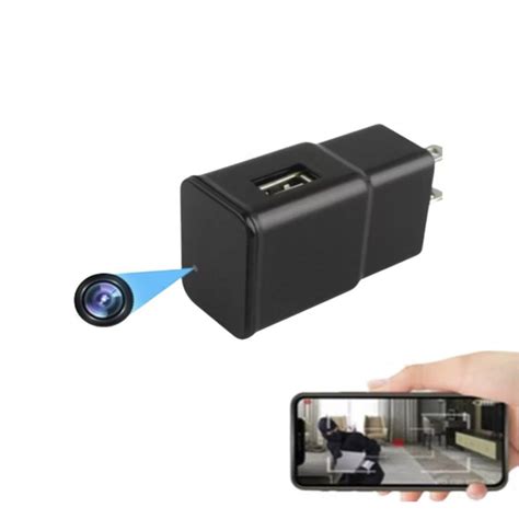 Cargador De Pared Usb Con Camara Oculta Wifi Espia Con Audio PC Tecno