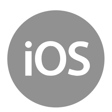 Icono De Ios Símbolo Y Logotipo Png Gris