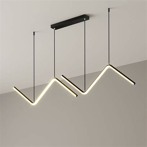 Moderne Led Insel Licht Licht Schwarze K Che Lineare Pendelleuchte