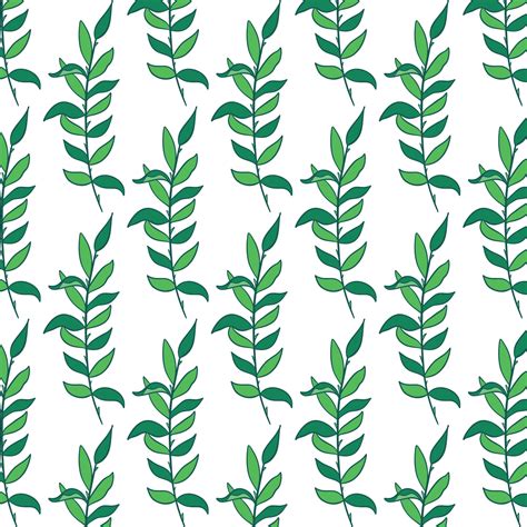 Seamless Floral Pattern With Twigs Botanical Background Repeating