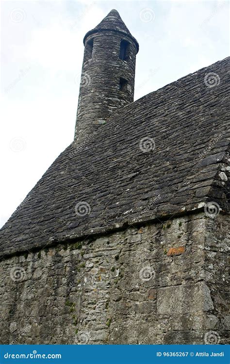 Catholic Monastery Ruins, Glendalough, Ireland Stock Image - Image of ...