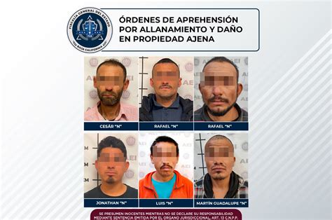 Seis Detenidos Con Orden De Aprehensi N Por Delitos De Allanamiento Y