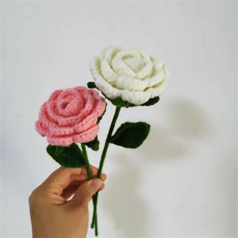 Pretty Crochet Rose Flower Bouquet For Girl T Available Now