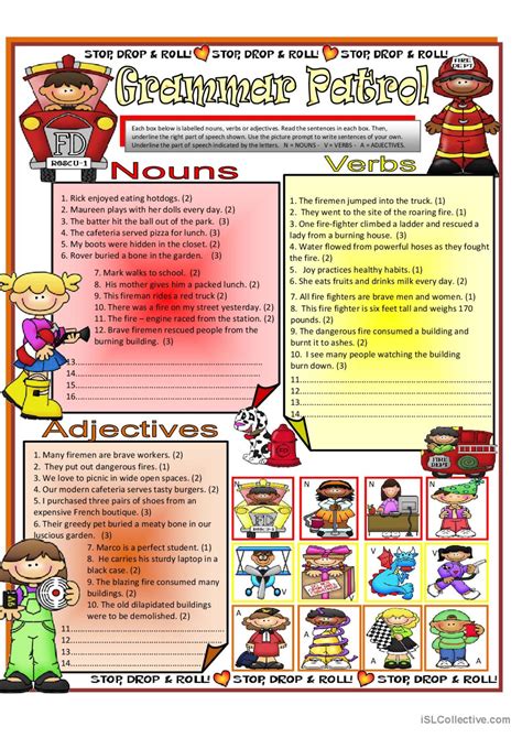 Nouns Verbs Adjective English Esl Worksheets Pdf And Doc