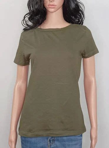 Half Sleeve Real Basics Ladies Stretch T Shirt Casual Wear Plain At