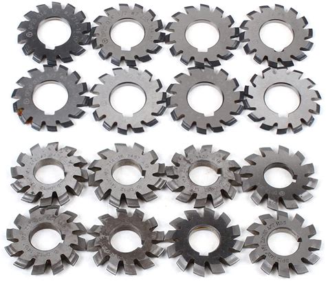 Amazon 8 Pcs Involute Gear Cutter Gear Milling Cutter Tool High