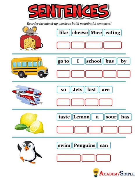 Unscramble Sentences 2 In 2022 Making Sentences Jumbled Words