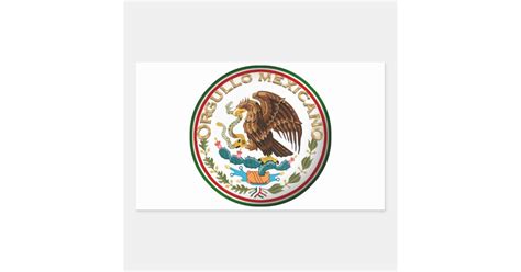 Orgullo Mexicano Eagle From Mexican Flag Rectangular Sticker Zazzle