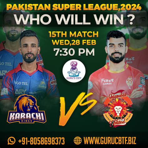 Karachi Kings Vs Islamabad United Match Prediction Gurucbtf Ipl