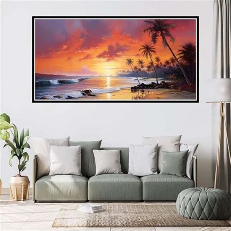 Peinture Diamant Adulte Paysage Diamond Painting Kit Complet Coucher De