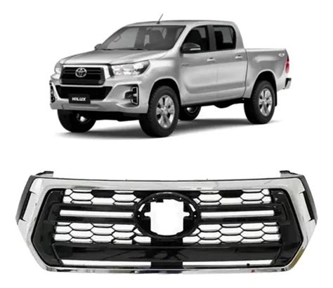 Grade Frontal Radiador Hilux 2018 2019 2020 Moldura Cromada Frete grátis