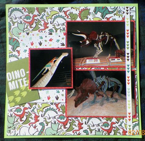 Handmade Scrapbook Layout: Echo Park-Dinosaur Adventure, Museum of the Rockies, dinosaurs Echo ...