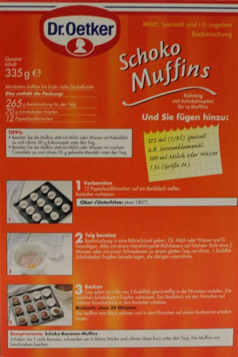 Dr Oetker Schoko Muffins Backmischung G Feinkost Lebensmittel