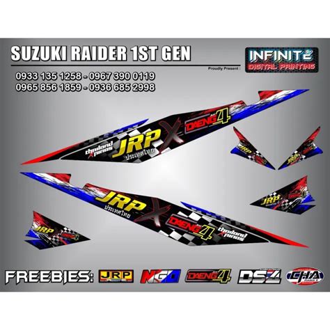 Spot Segundo Suzuki Raider 150 1st Gen Decal JRP X DAENG DESIGN 6